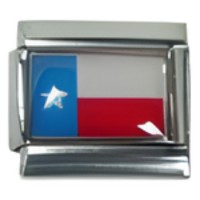 Texas Flag Photo Italian Charm image