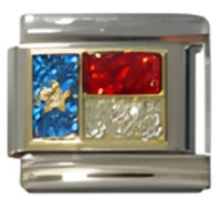 Texas State Glitter Flag Italian Charm image
