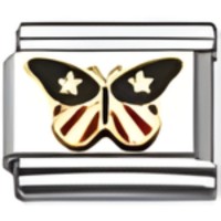 US Butterfly Italian Charm image
