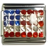 US Crystal Flag Italian Charm image