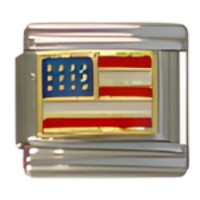 US Flag Italian Charm image (1)