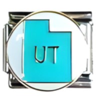 Utah State Map Italian Charm image