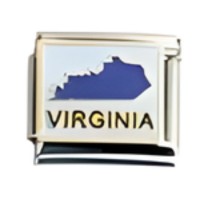 Virginia State Italian Charm image