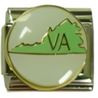 Virginia State Map Italian Charm image