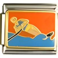 Water Skier Italian charm image