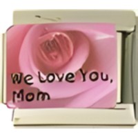 We Love You Mom on Rose Italian Charm image