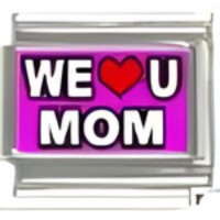 We (heart) U Mom Italian Charm image