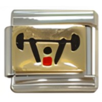 Weightlifter Italian Charm image