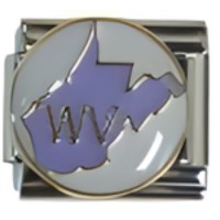 West Virginia State Map Italian Charm image
