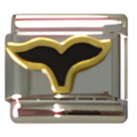 Whale Tail Black Italian Charm image