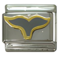 Whale Tail Gray Italian Charm image