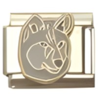 Wolf Head Gray Italian Charm image