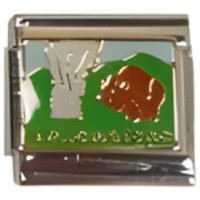 Yellowstone with Buffalo Italian Charm image