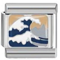 Big Wave Italian Charm