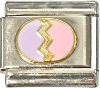 Easter Egg Lavender/Pink Italian Charm