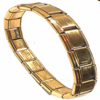 9mm 18 link Shiny Gold Plated Base Bracelet