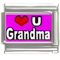 (heart) U Grandma Italian Charm image
