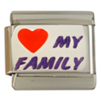 (heart) my Family C.A.S.T. Enamel Italian Charm-1-1 image