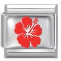 Hibiscus Red Italian Charm