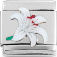 Flower White Lily Italian Charm