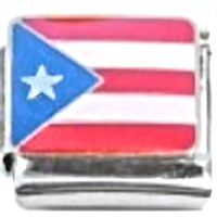 Puerto Rico Flag Italian Charm