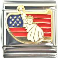 Statue of Liberty on US Map Italian Charm