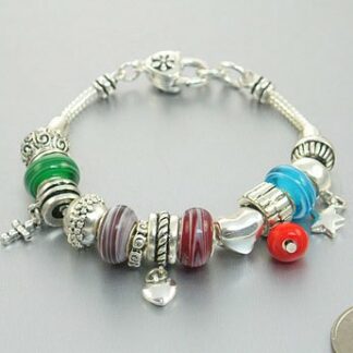 Multi colored European Bead Bracelet-1