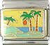 Palm Trees by Ocean Scene Italian Charm