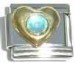 Aquamarine (Mar.) Heart Birthstone Italian Charm-1