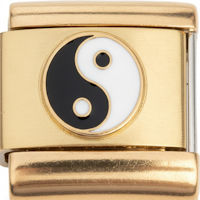 Ying Yang Gold Italian Charm