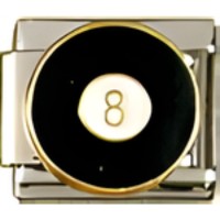 8 Ball Italian Charm image