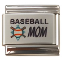 Baseball Mom True Color Laser Italian Charm image