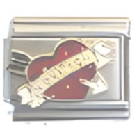 Heart & Arrow Love You Glitter Italian Charm image