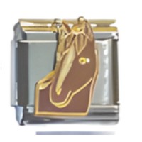 Horse Head Brown Italian Charm image (2)