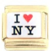 I (heart) NY Gold Italian Charm