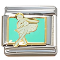 White Ballerina Italian Charm image