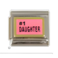 #1 Daughter Pink Italian Charm image