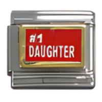 #1 Daughter Red Italian Charm image