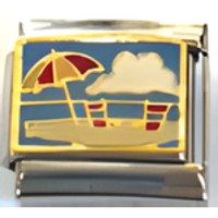 Beach Scene Italian Charm image