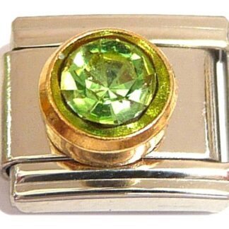 Peridot (August) CZ Stone Italian Charm