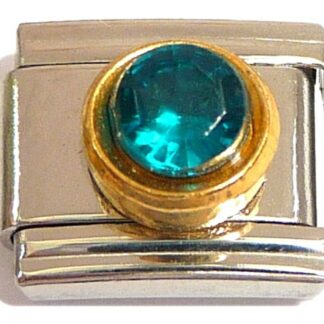Turquoise (Dec.) CZ Stone Italian Charm