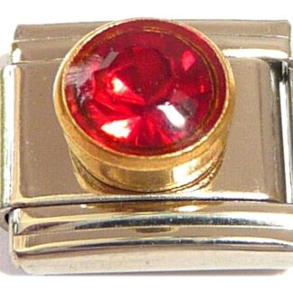 Garnet (Jan.) CZ Stone Italian Charm