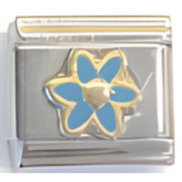 Flower Blue Daisy Italian Charm image