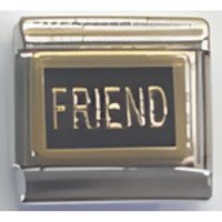 Friend Black Italian Charm image