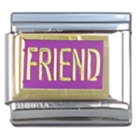 Friend Purple Italian Charm image