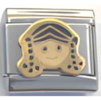 Girl with Pigtails Italian Charm image