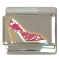 Glitter Pink High Heel Italian Charm image
