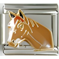 Horse Head Brown Italian Charm image (1)