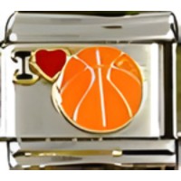 I (heart) Basketball Italian Charm image (1)