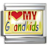 I (heart) My Grandkids Italian Charm image (1)